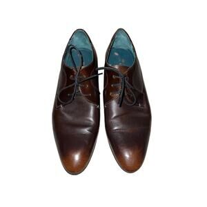 Ted Baker Brown Leather Almond Toe Dress Shoes Size 11.5